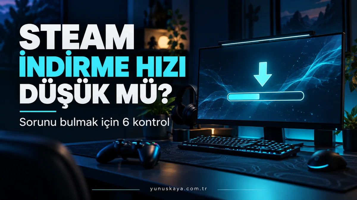 Steam indirme hızı düşük mü? Sorunu bulmak için 6 kontrol başlıklı oyun indirme rehberi kapağı