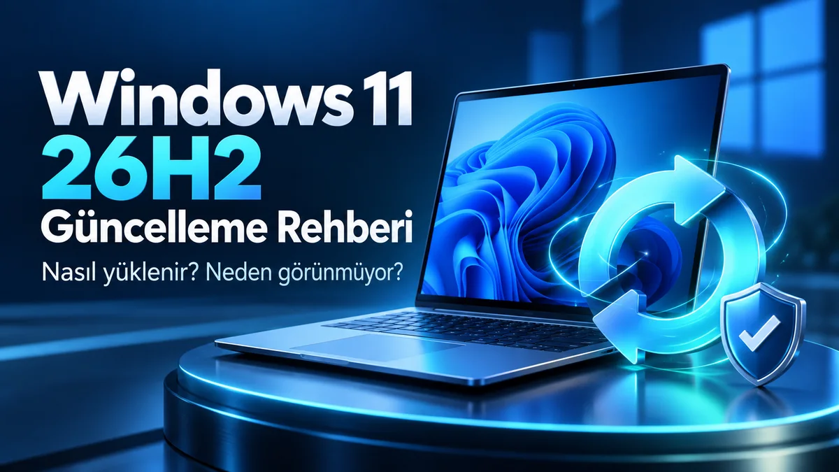 Windows 11 26H2 güncellemesi rehberi: dizüstü bilgisayar, güncelleme okları ve güvenlik kalkanı